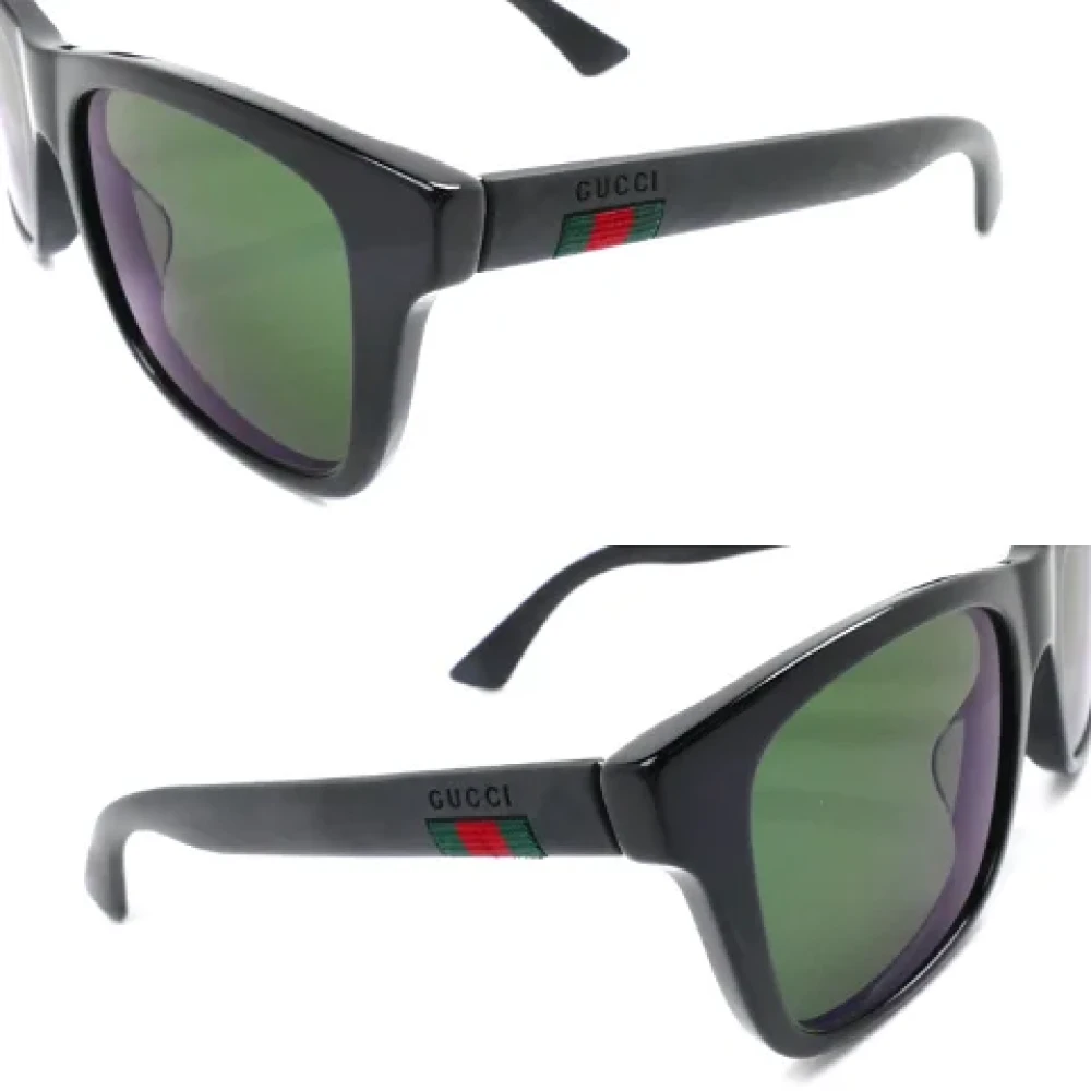 Gucci Vintage Pre-owned Plastic sunglasses Black Dames