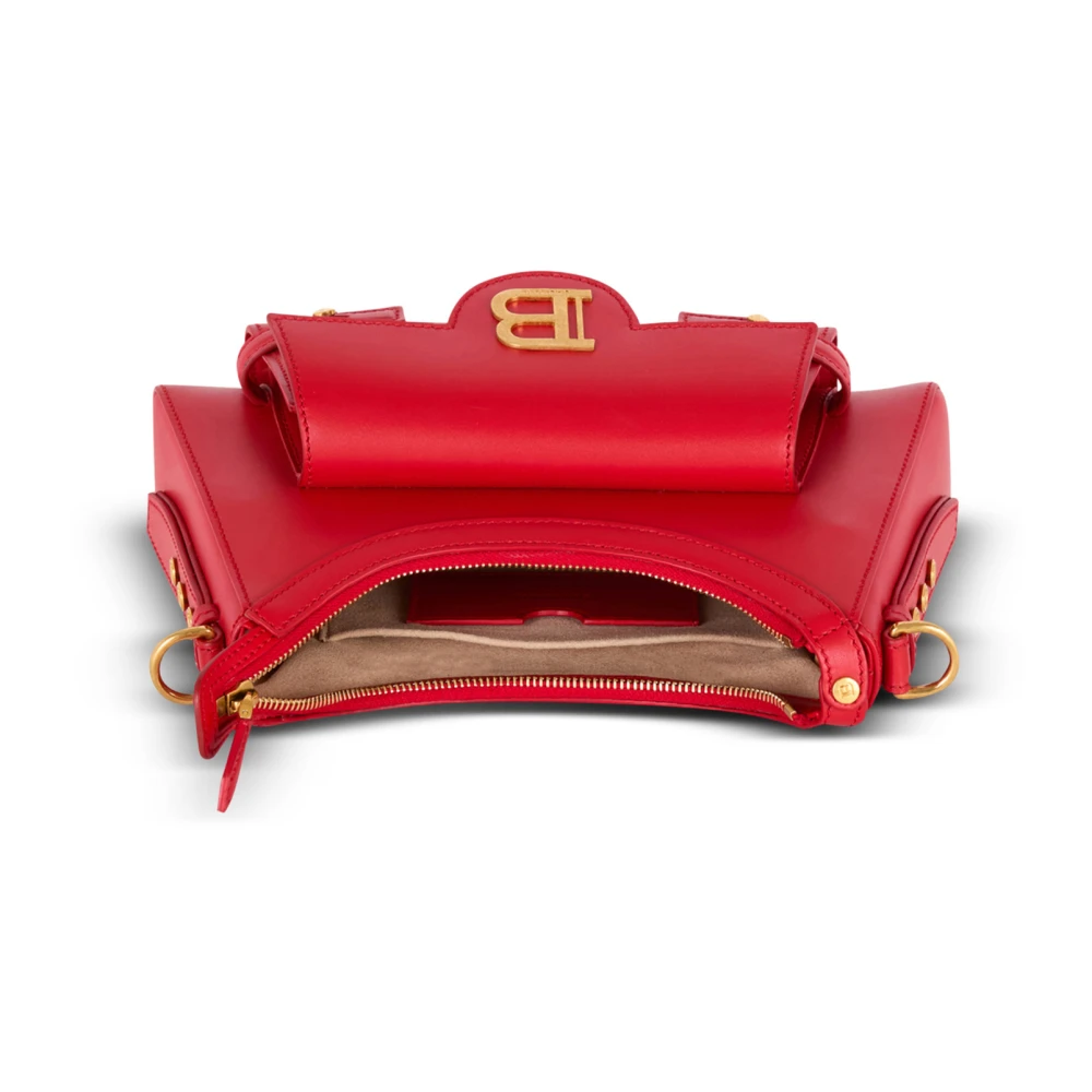Balmain Kalfsleren B-Buzz Hobo tas Red Dames