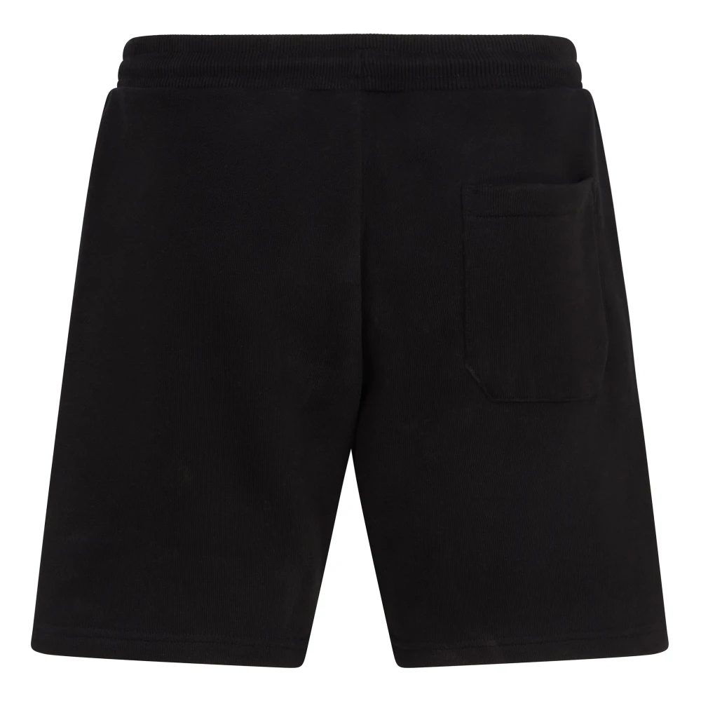 Mallet London Zwarte Plaque Shorts Comfort Stijl Black Heren