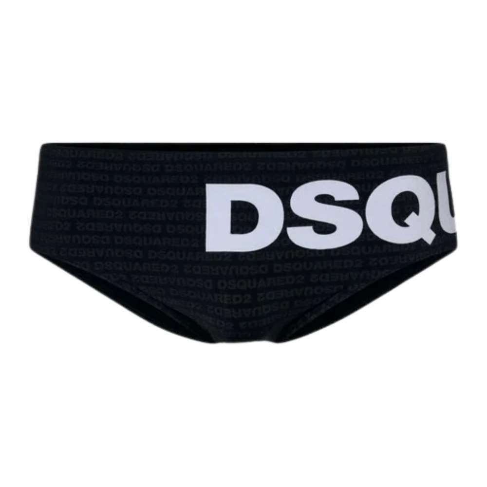 Dsquared2 Men's Black Beachwear, 2XL, Sea Brief Swimwear