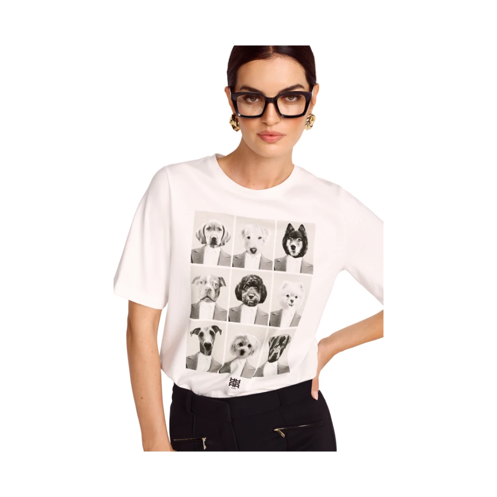 RIANI Wit Katoenen T-shirt met Leuk Ontwerp White Dames