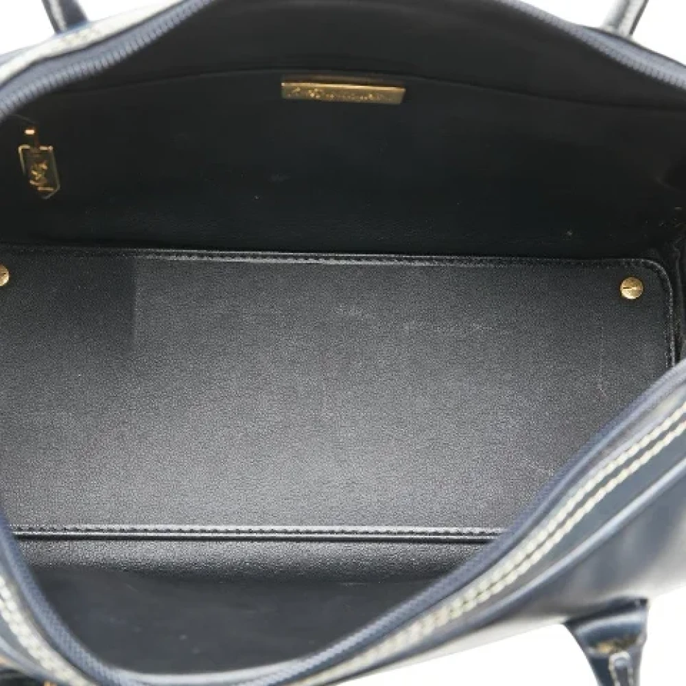 Yves Saint Laurent Vintage Pre-owned Leather handbags Blue Dames