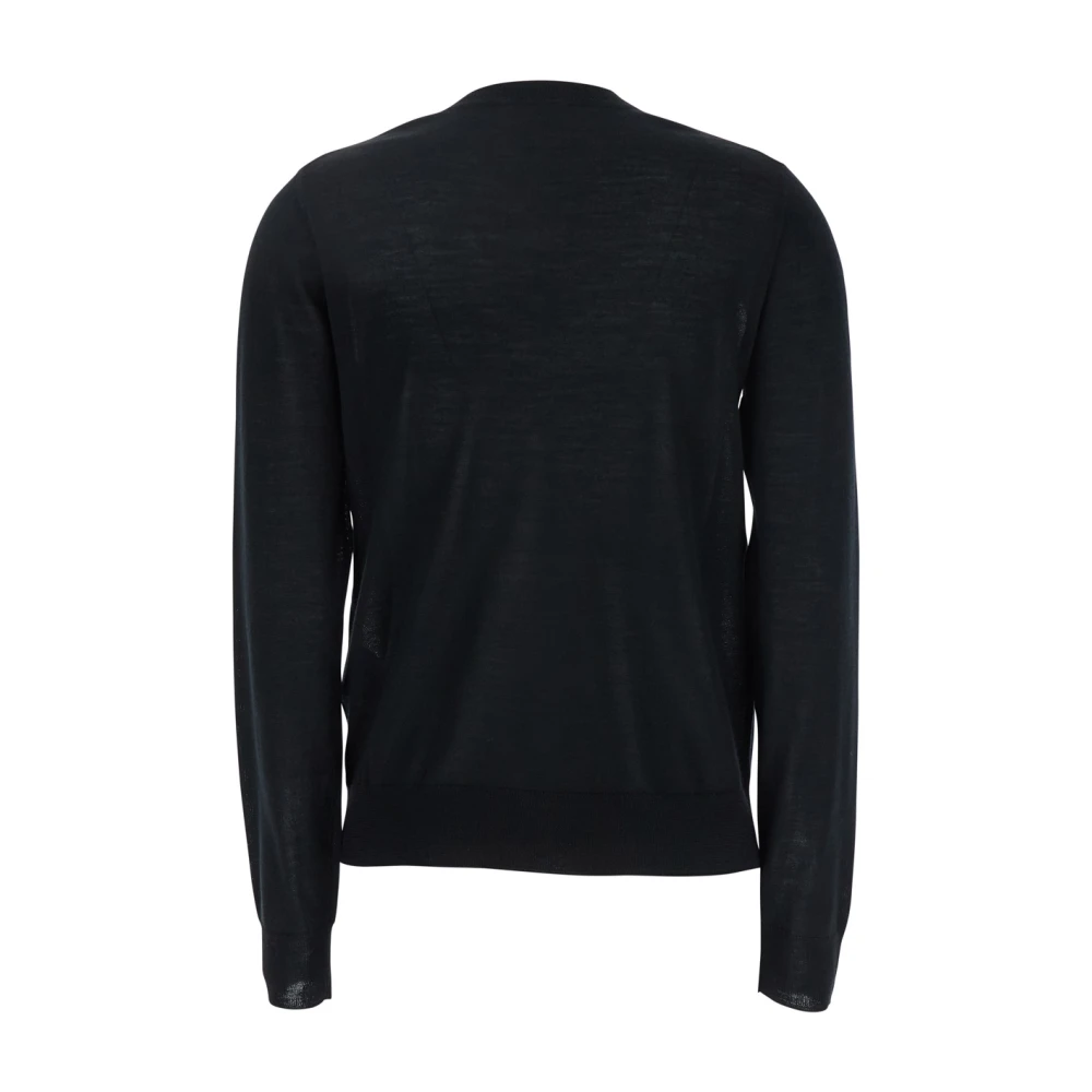 P.a.r.o.s.h. Zwarte V-hals Wol Zijde Trui Black Dames