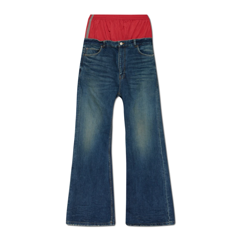 Balenciaga Jeans met decoratieve inzet Blue Heren