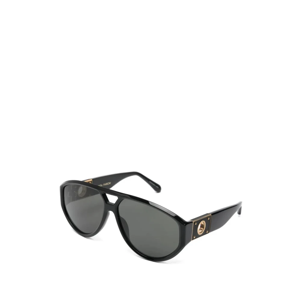 Linda Farrow Black Sunglasses, Female, 62 Mm, Sunglasses