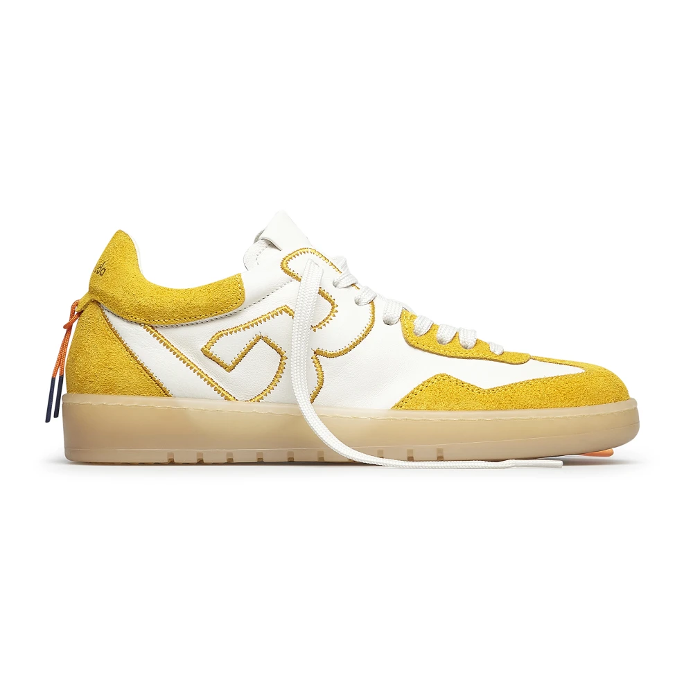 Barracuda Vintage Leren Sneakers Dames Schoenen Geel