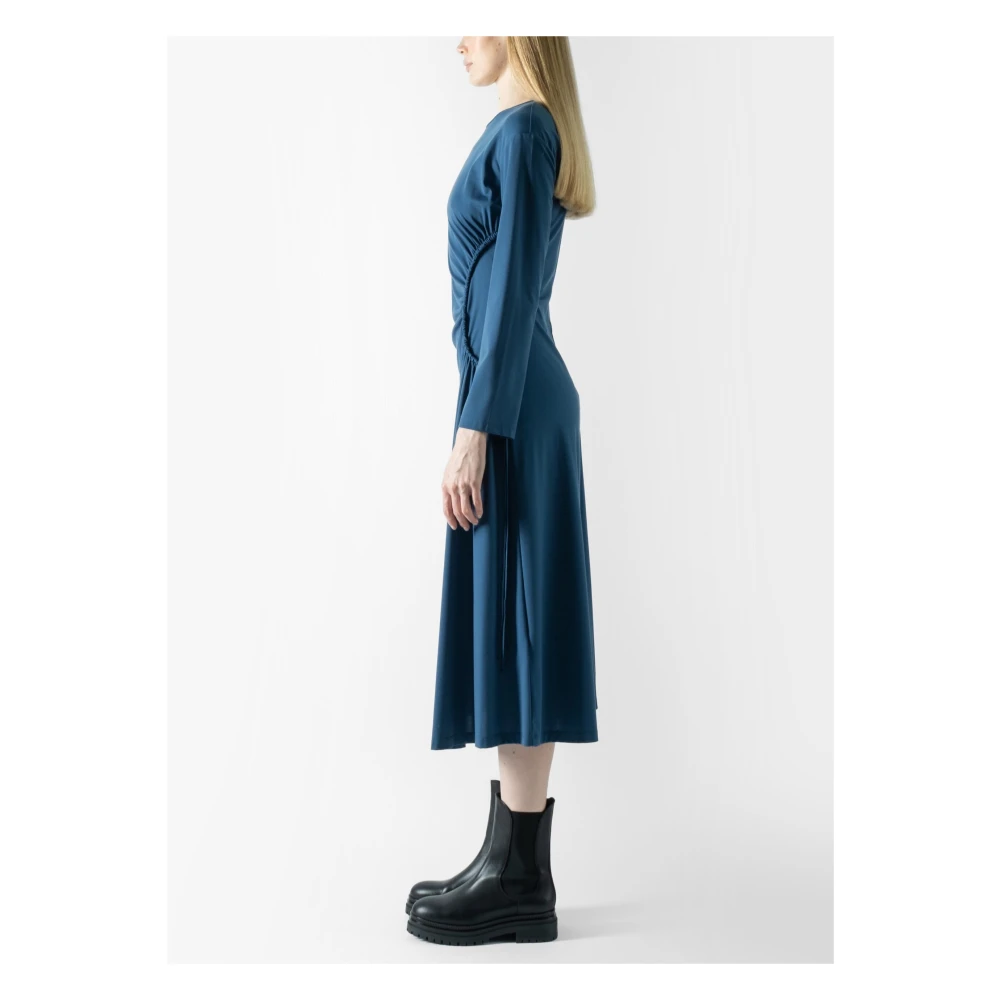 Max Mara Weekend Elegante Midi Jurk met Boothals Blue Dames