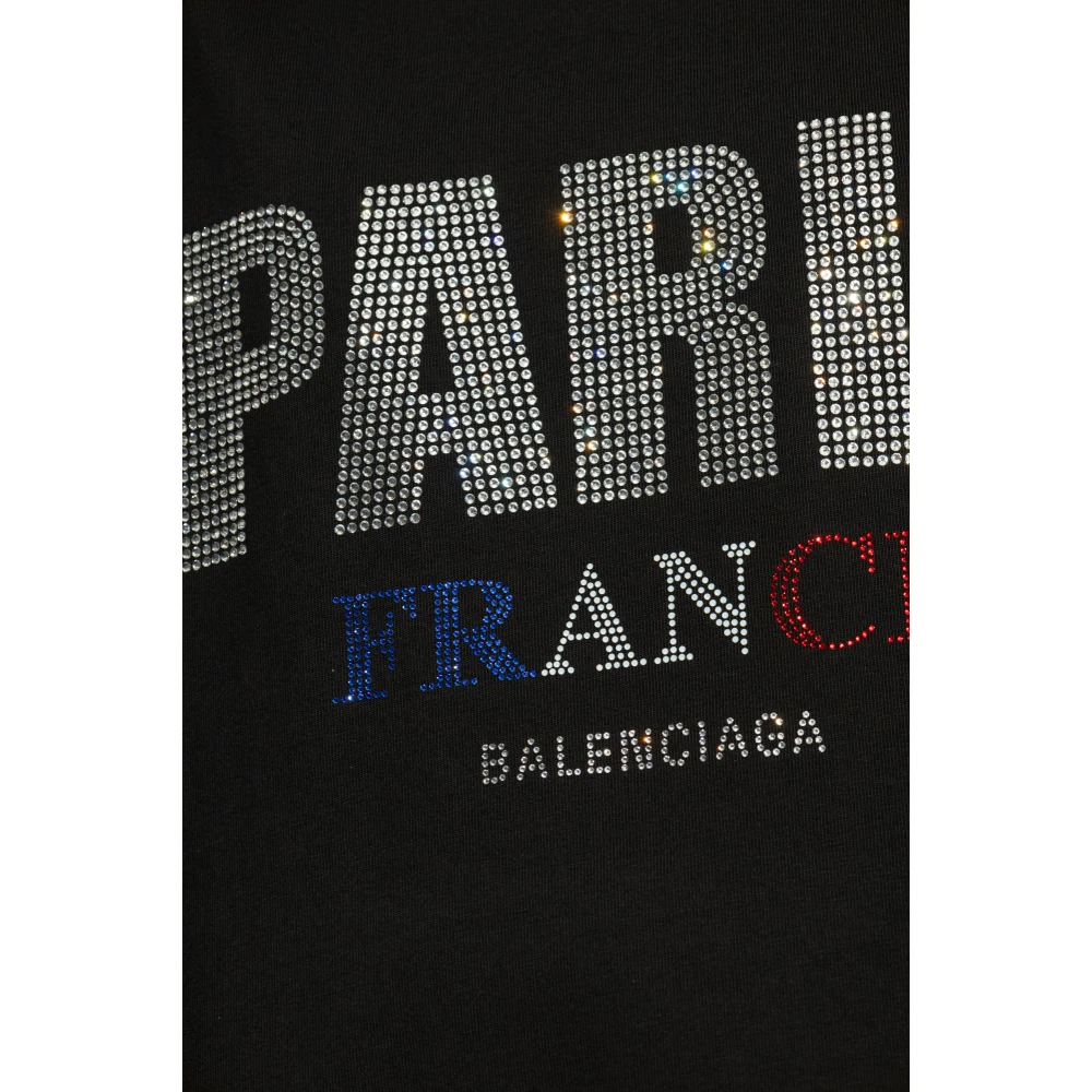 Balenciaga T-shirt met logo Black Dames