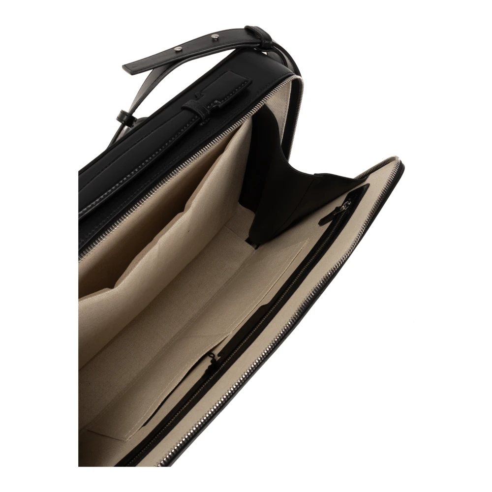 Bottega Veneta Leren aktetas Black Heren