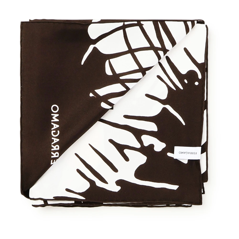 Salvatore Ferragamo Bruine Foulard Sjaal Brown Dames