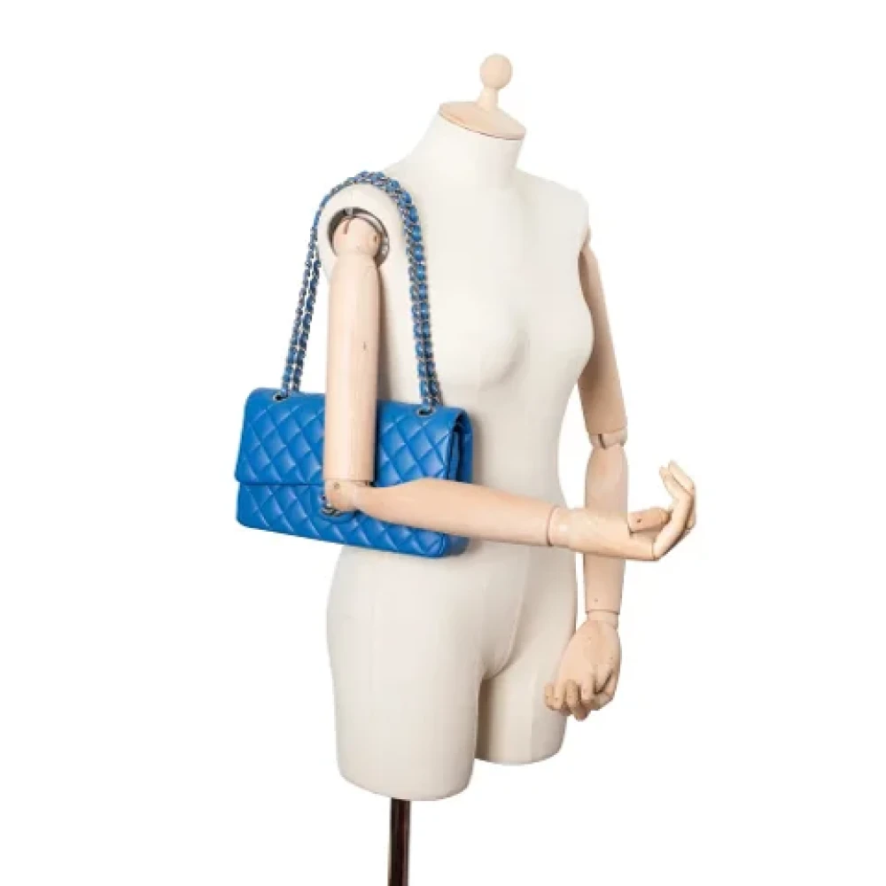 Chanel Vintage Pre-owned Leather chanel-bags Blue Dames