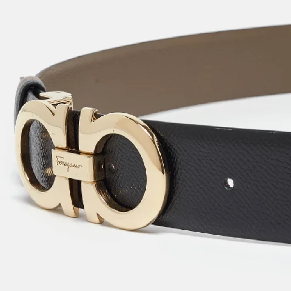 Salvatore Ferragamo Pre-owned Leather belts Black Heren