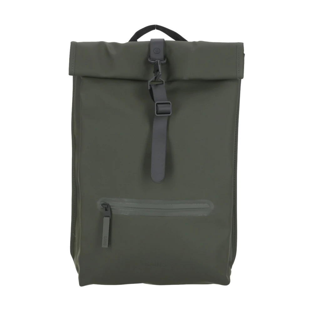 Rains Uomo Verde - Roll Top Backpack - Bags - One Size - Immagine 3