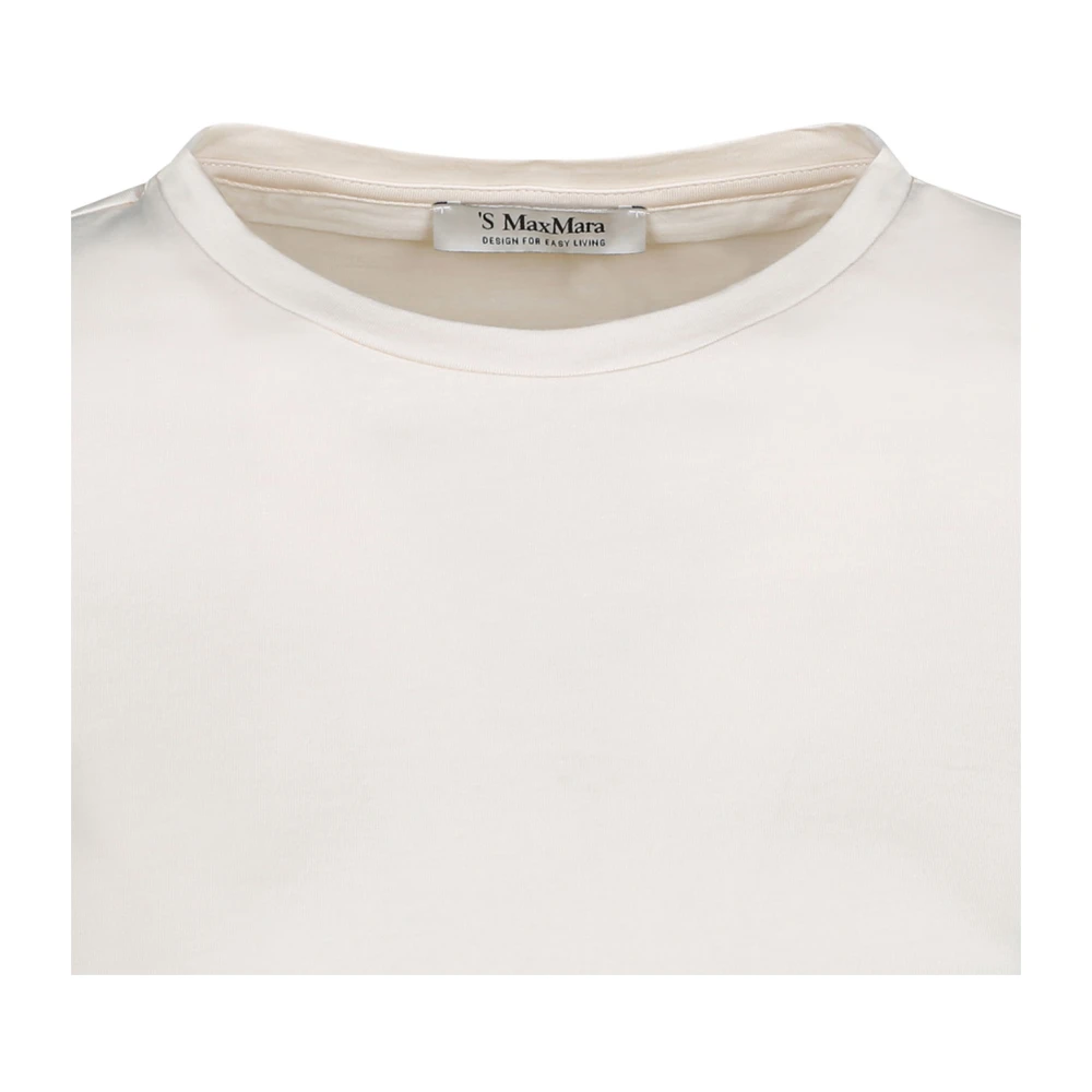 Max Mara Roomwit Gerimpeld T-shirt White Dames