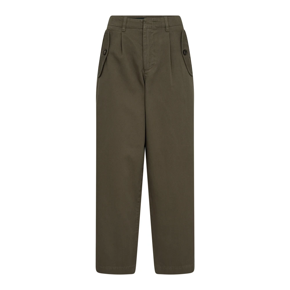 MOS MOSH Zeeschildpad Chino Broek Green Dames