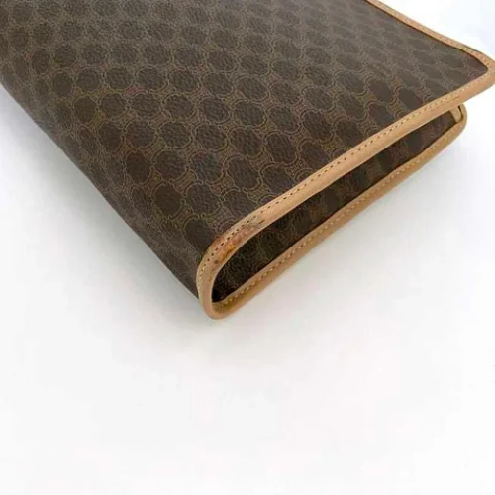 Celine Vintage Pre-owned Canvas clutches Brown Dames