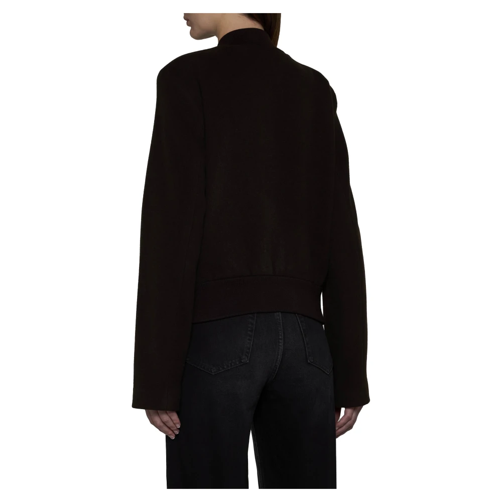 TotêMe Bruine Aviator Style Wollen Jas Brown Dames