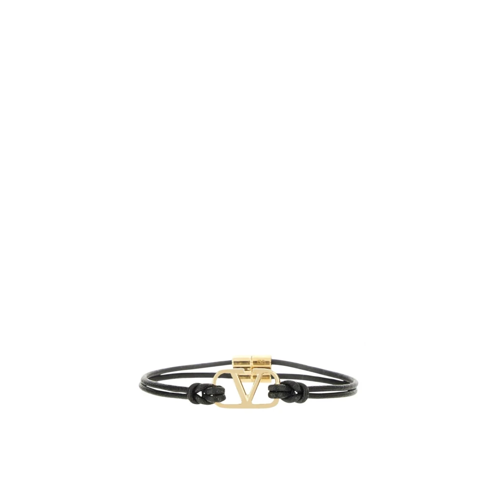 Valentino Garavani Svart Vlogo Signature Armband Black, Herr