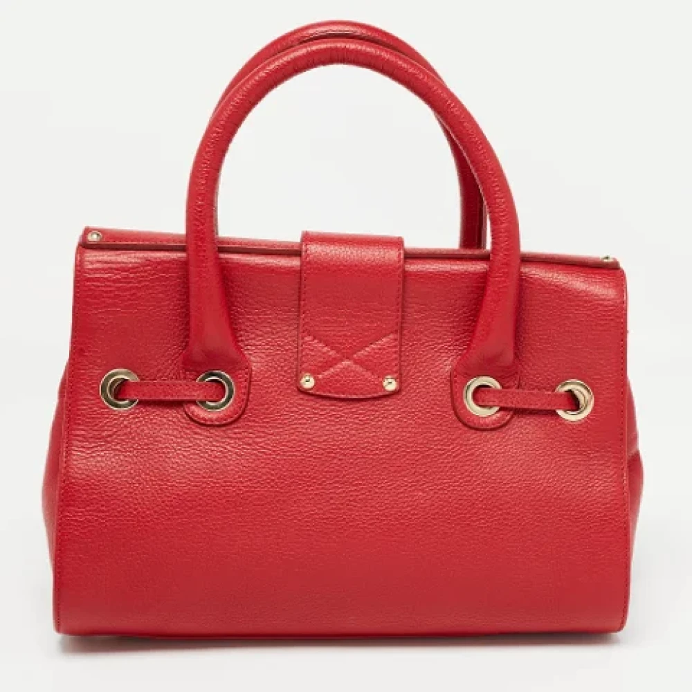 Jimmy Choo Pre-owned Leather totes Red Dames