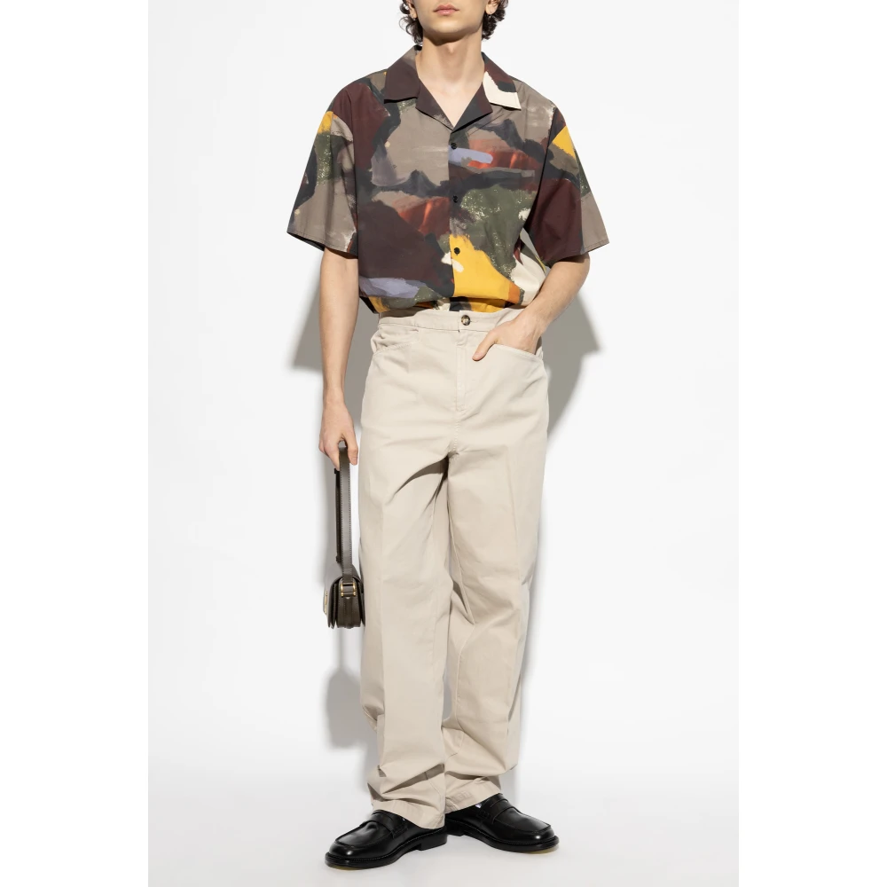 JW Anderson Broek met logo Beige Heren