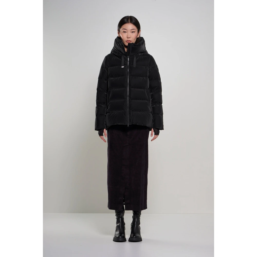 BomBoogie Fluweel-effect Nylon Donsjas Black Dames