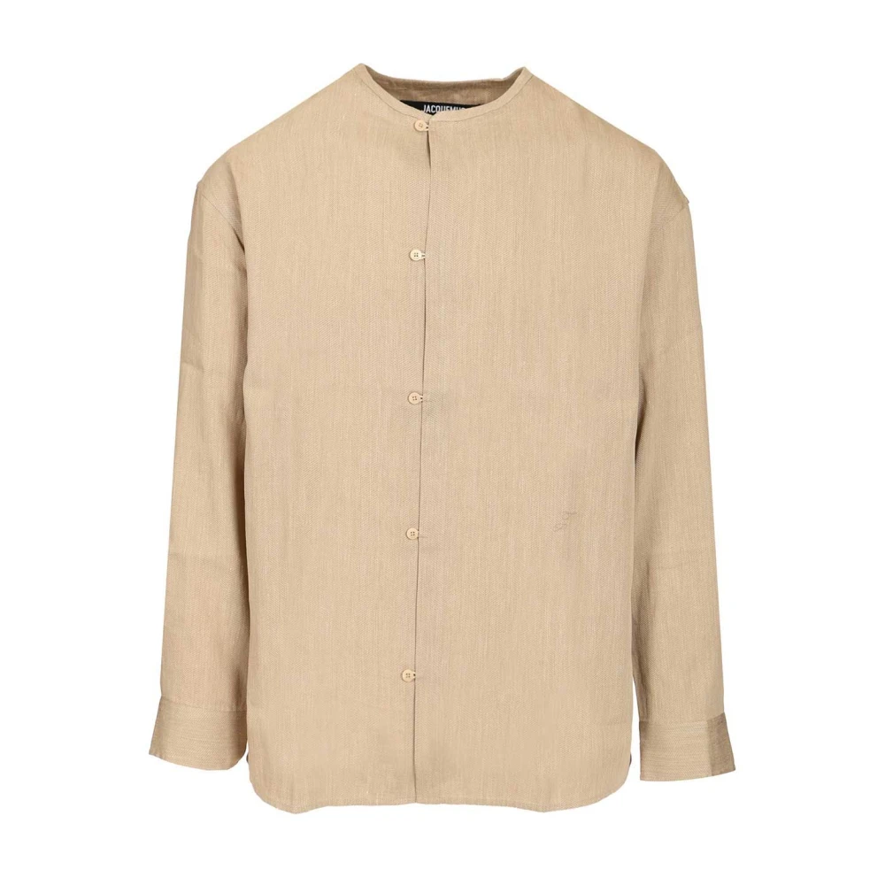 Jacquemus Beige Casual Shirts, Male, M, Pastro Shirt