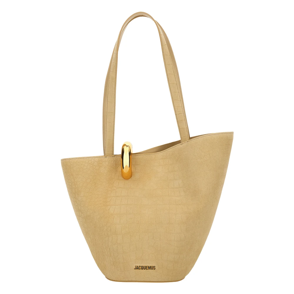 Jacquemus Donna Beige - Asymmetric Medium Bucket Bag - Bags - One Size