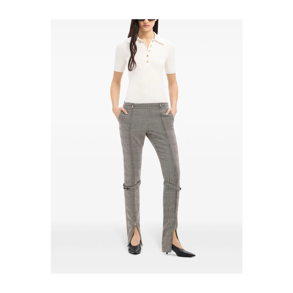 Courrèges Gebreide knoopsluiting T-shirt White Dames