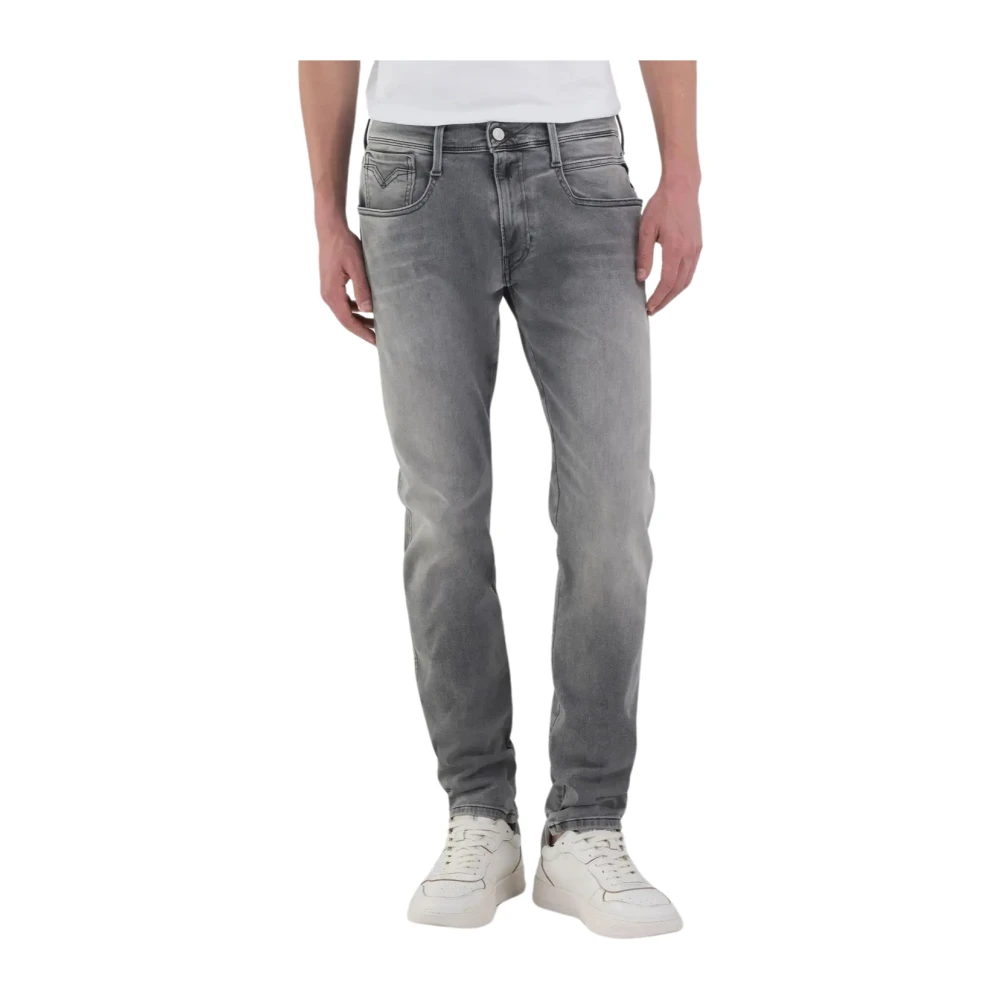 Replay Slim-fit Jeans Gray Heren
