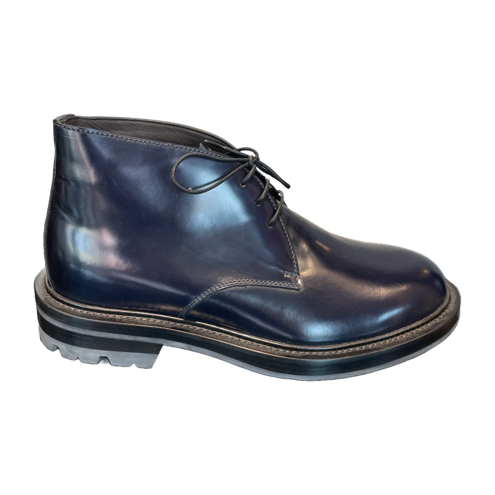 Barrett Leren Veterschoenen Blue Heren