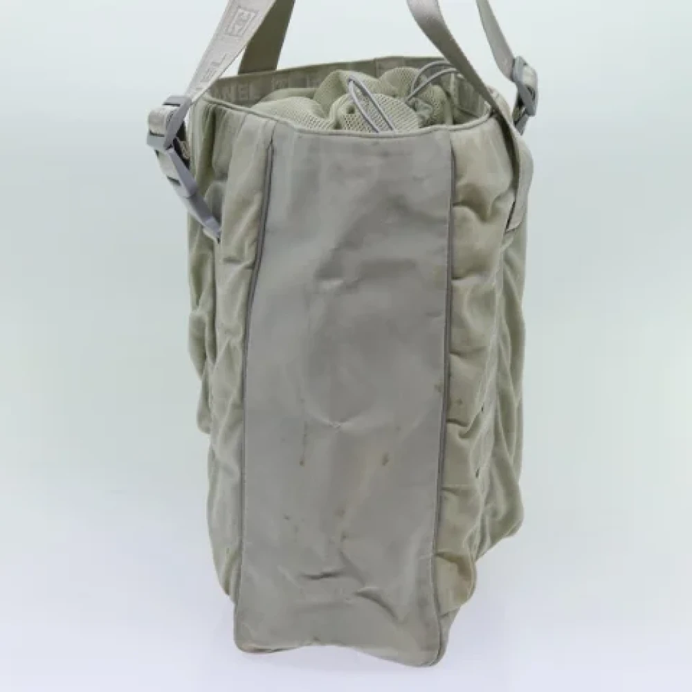 Chanel Vintage Pre-owned Canvas totes Gray Dames