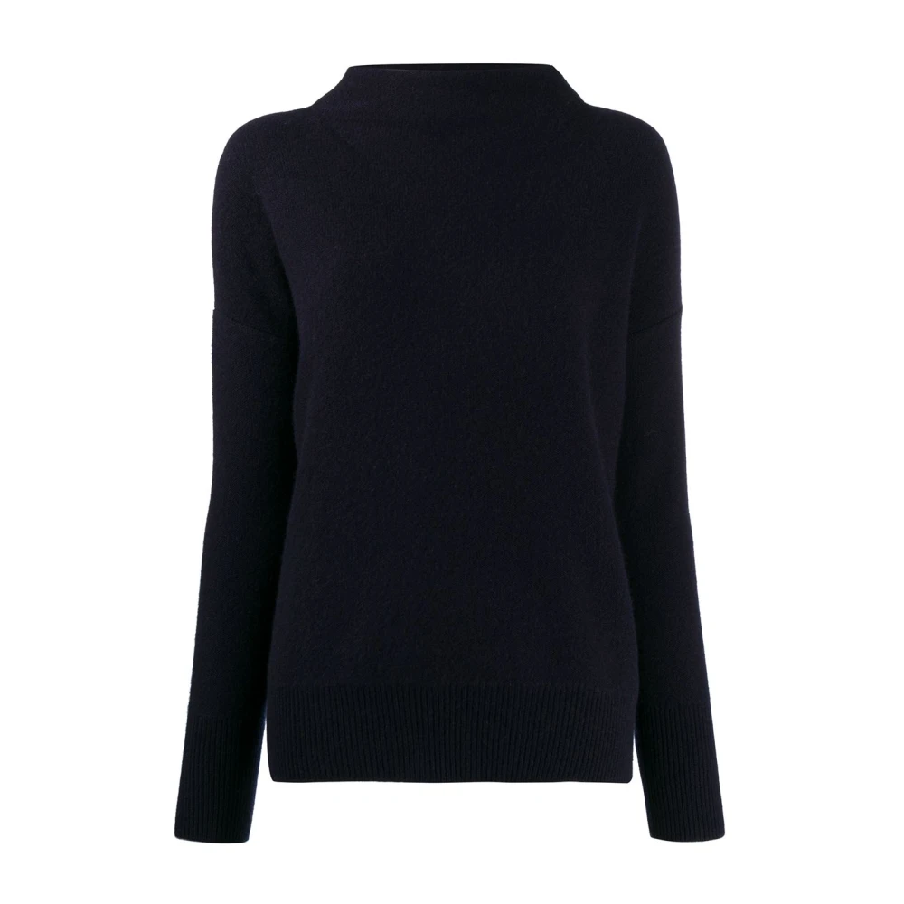 Vince Blue Cashmere Funnel Neck Jumper - Female - Cashmere Knitwear - Xs - Knitwear