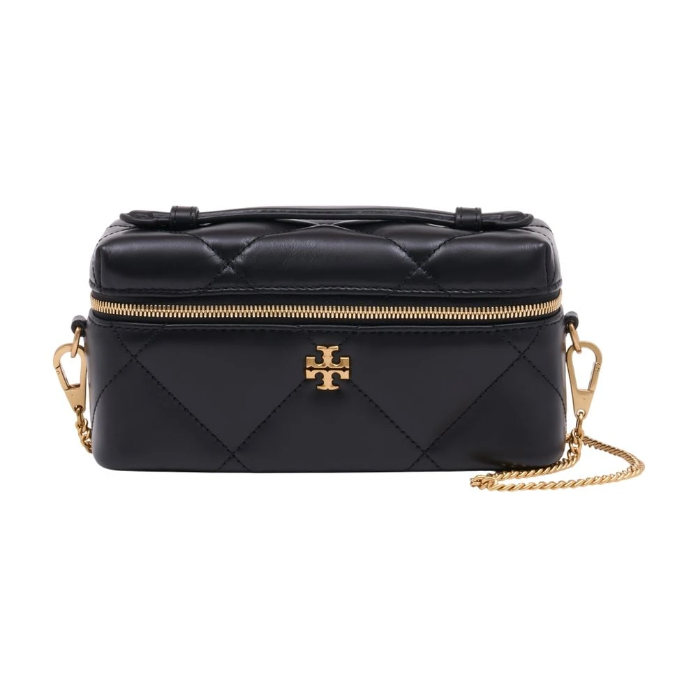 Tory Burch Women's Black Kira Diamond Quilt East-West Vanity Case