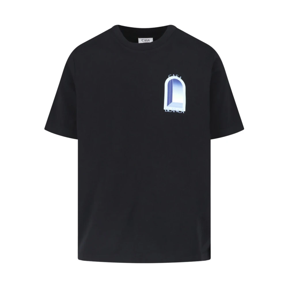 Casablanca , T-Shirts, Male, Black, Xl, Gradient Arch-Print T-Shirt
