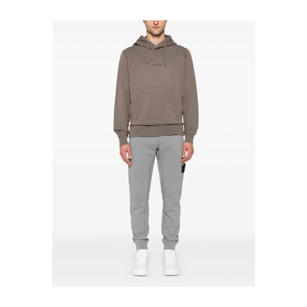 Stone Island Hoodies in zwart Felpa V0075 Brown Heren