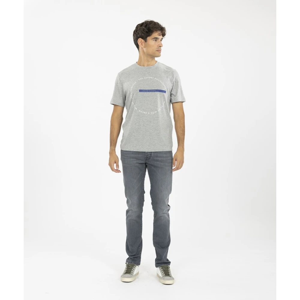 Jacob Cohën Korte mouw T-shirt Gray Heren