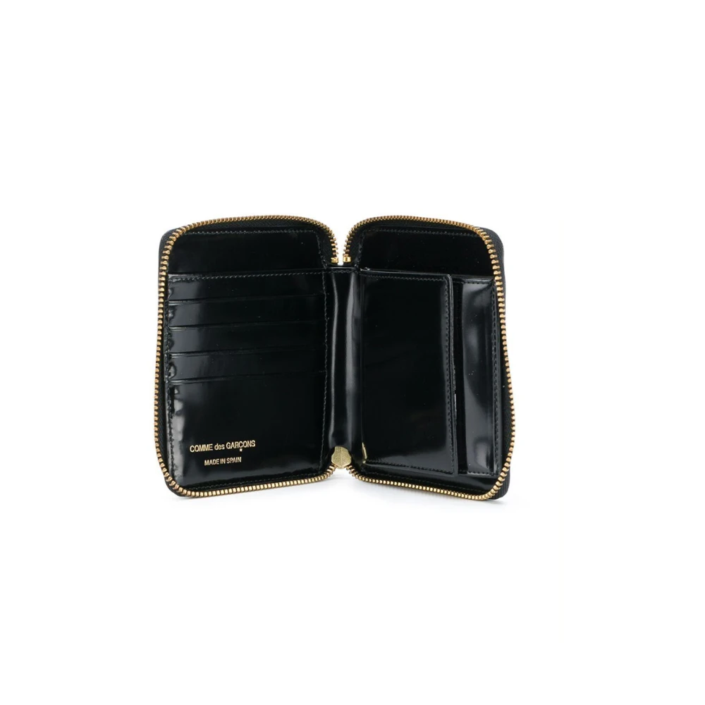 Comme des Garçons Gestippelde Reliëf Leren Portemonnee Black Unisex