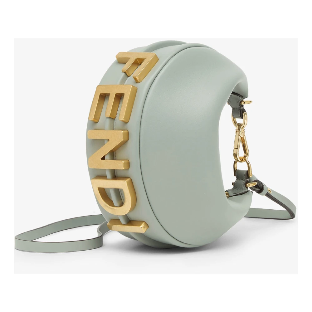 Fendi Vintage Groene Leren Crossbody Tas Green Dames