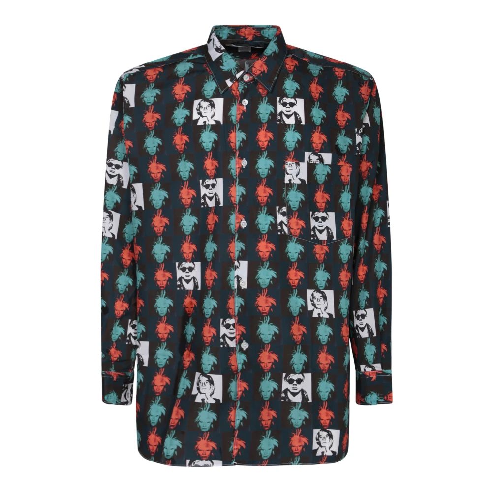 Comme des Garçons Groene All-Over Print Katoenen Shirt Multicolor Heren