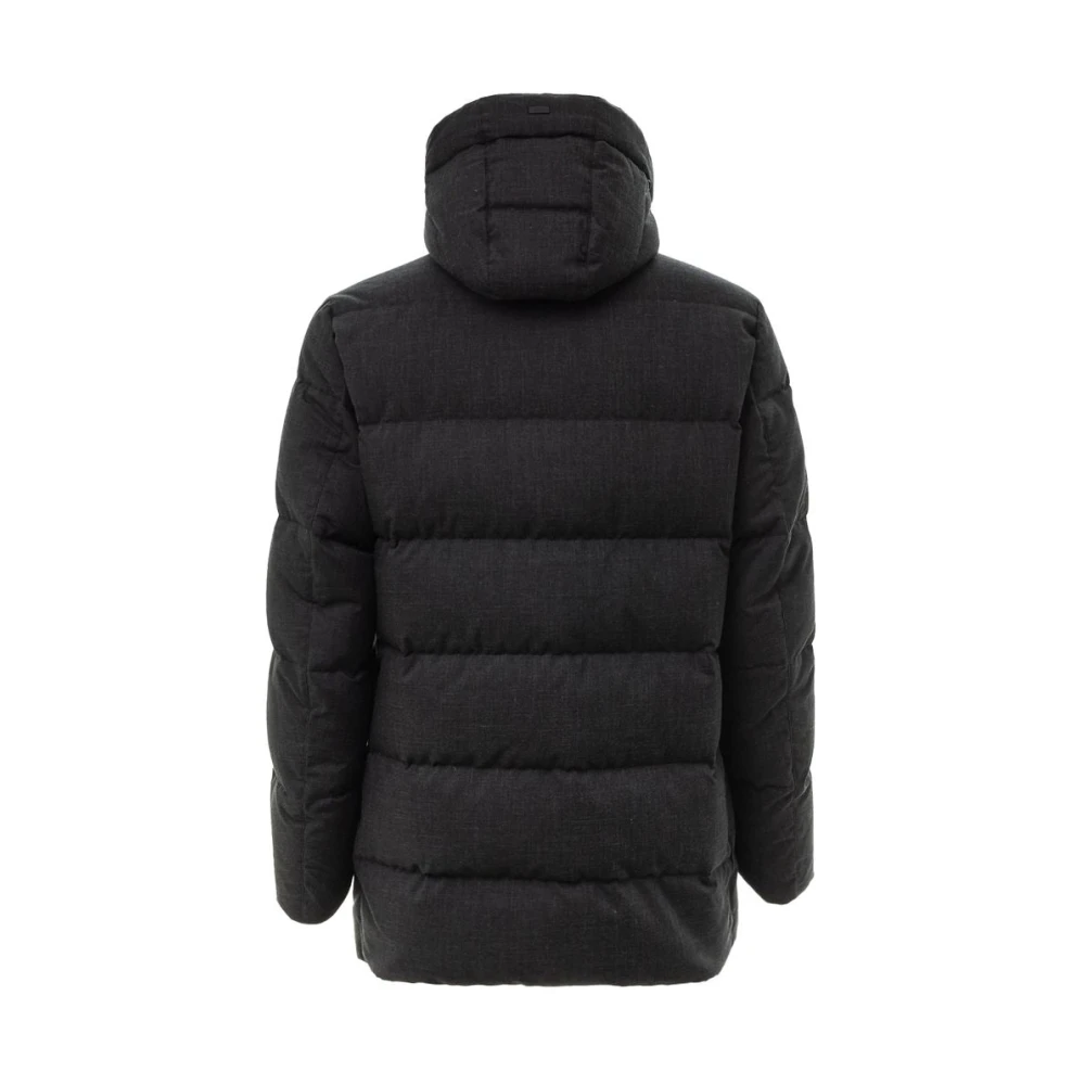 Herno Navy Donsjas met Capuchon Black Heren