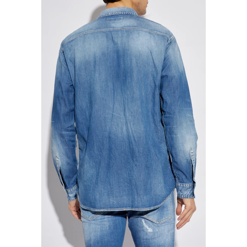 Dsquared2 Denim overhemd Blue Heren