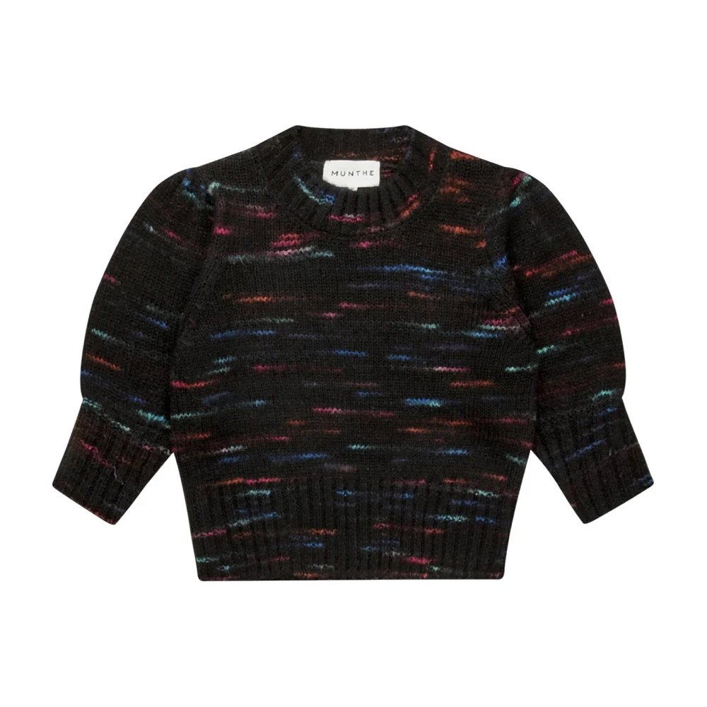 Munthe Zachte Gebreide Trui met Elegante Pofmouwen Multicolor Dames