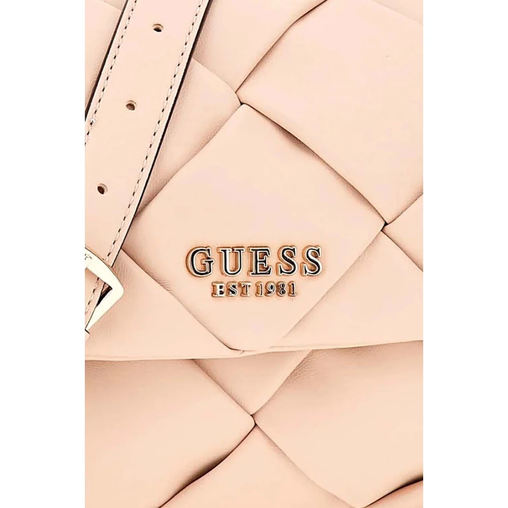 Guess Veelzijdige Beige Gewatteerde Zaina Tas Beige Dames