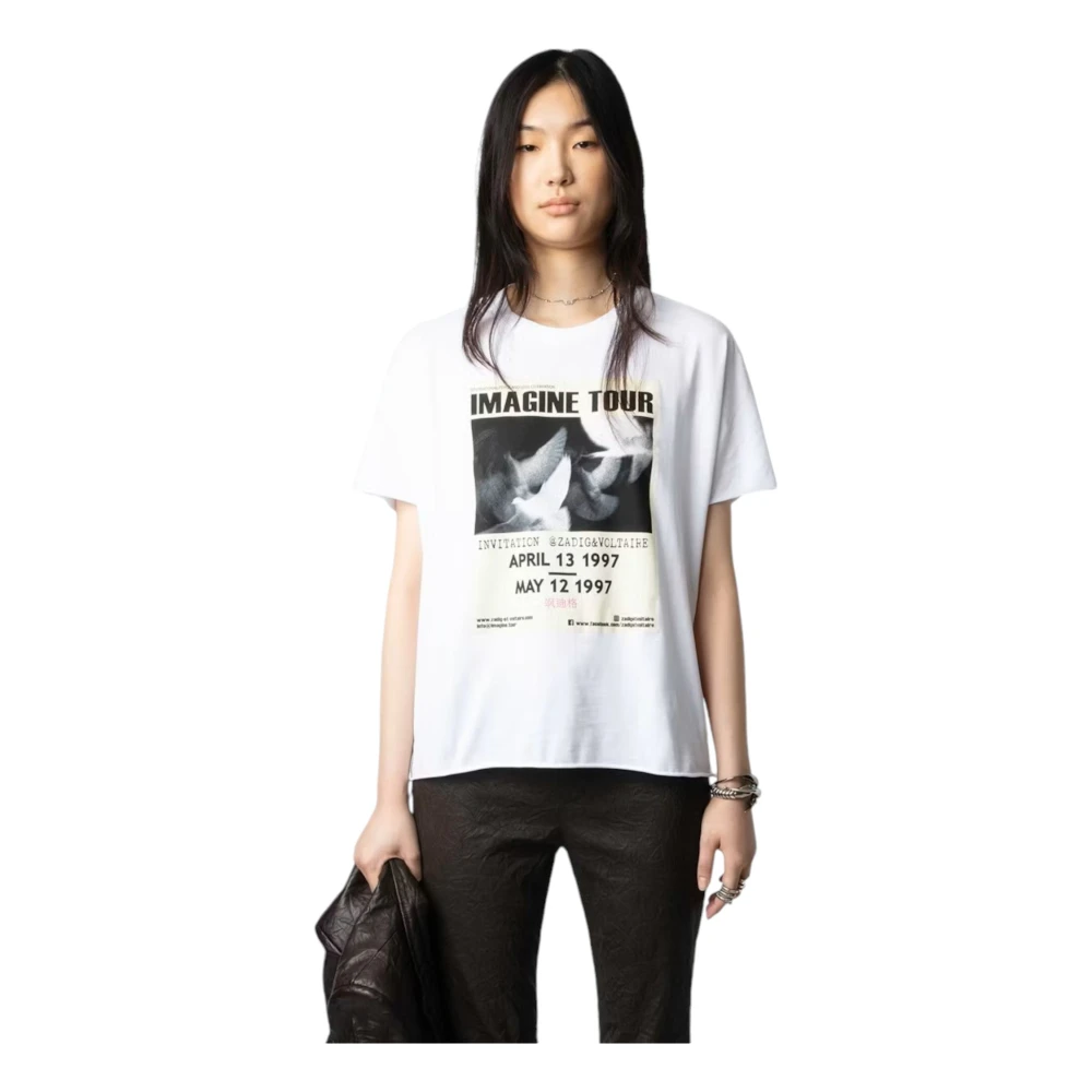 Zadig & Voltaire Imagine Tour Wit Concert T-shirt White Dames