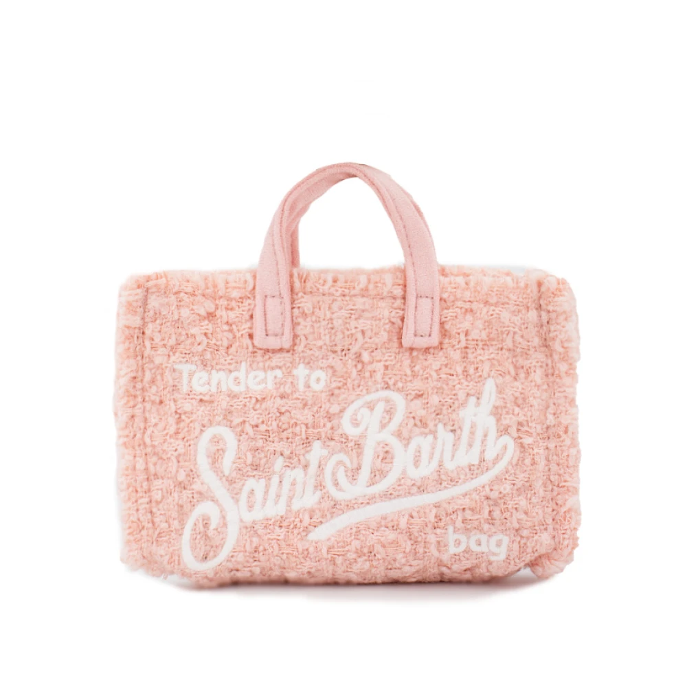 MC2 Saint Barth Tweed Telefoonhouder met Band en Handvat Pink Dames