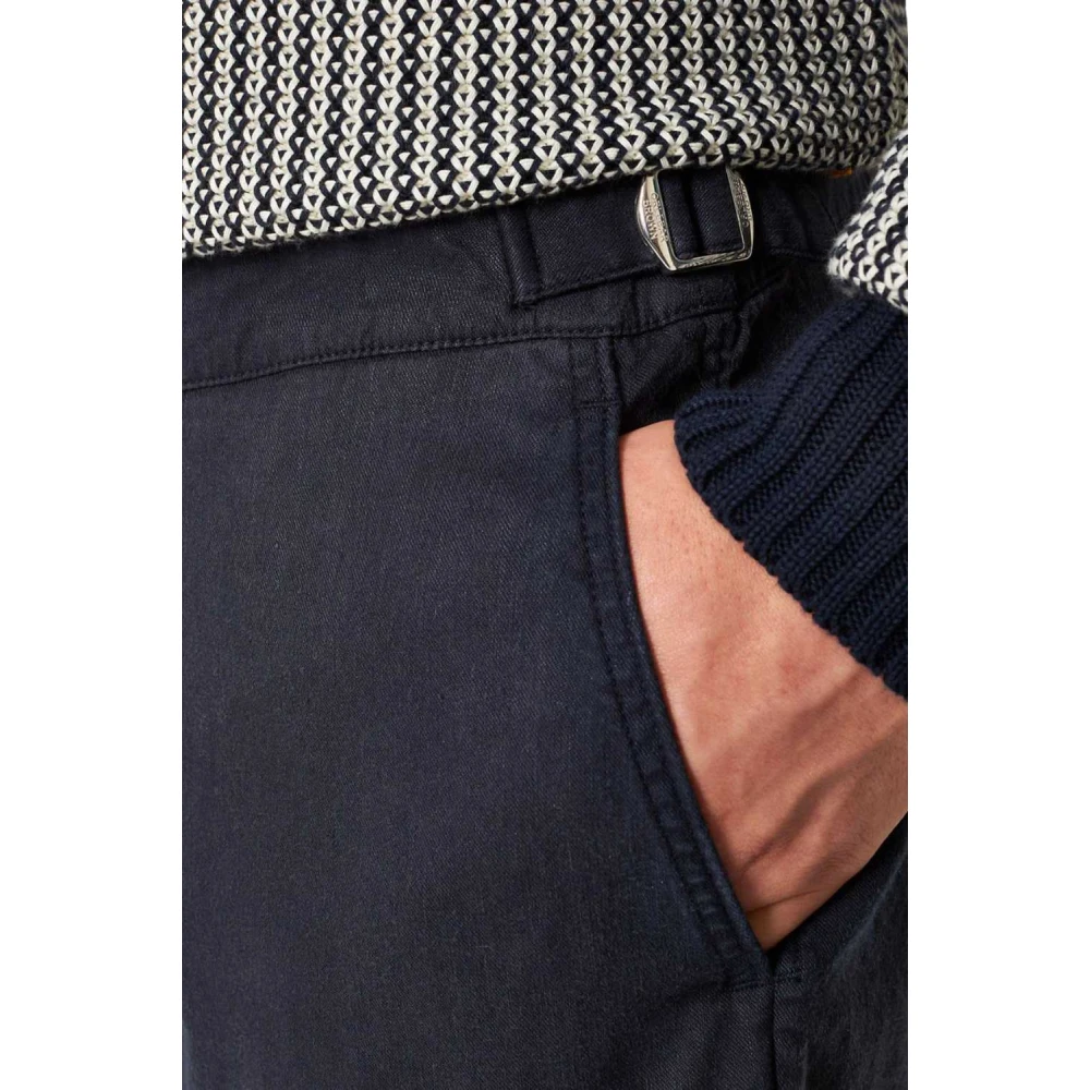 Orlebar Brown Katoenen keper nachtblauwe broek Blue Heren