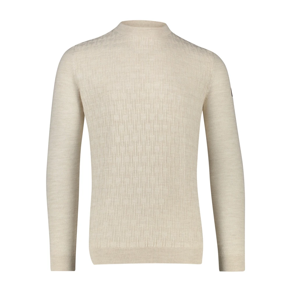 Cavallaro Beige Merinowollen Coltrui Beige Heren