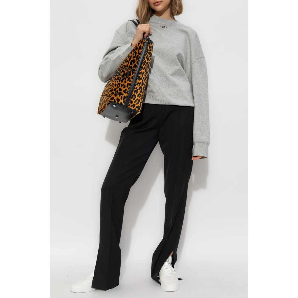 Stella Mccartney Sweatshirt met logo-vormige applicatie Gray Dames
