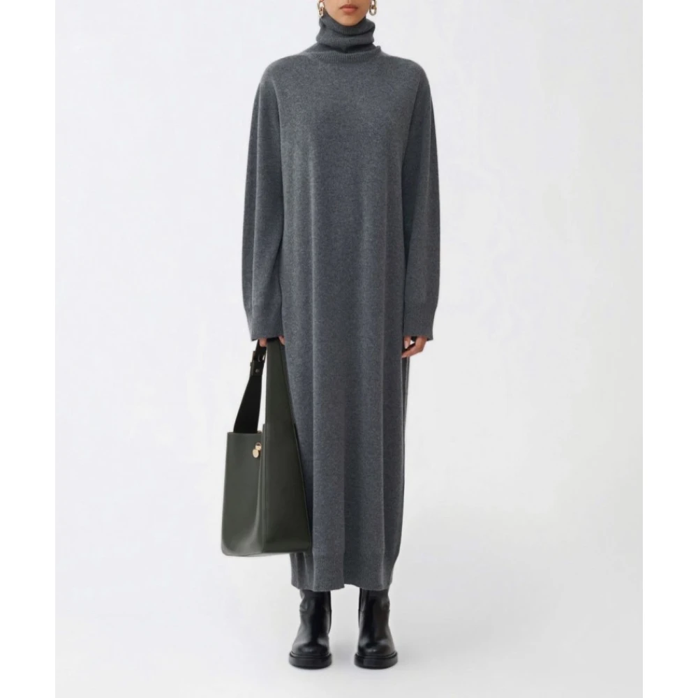 Fabiana Filippi Hoge hals jurk Gray Dames