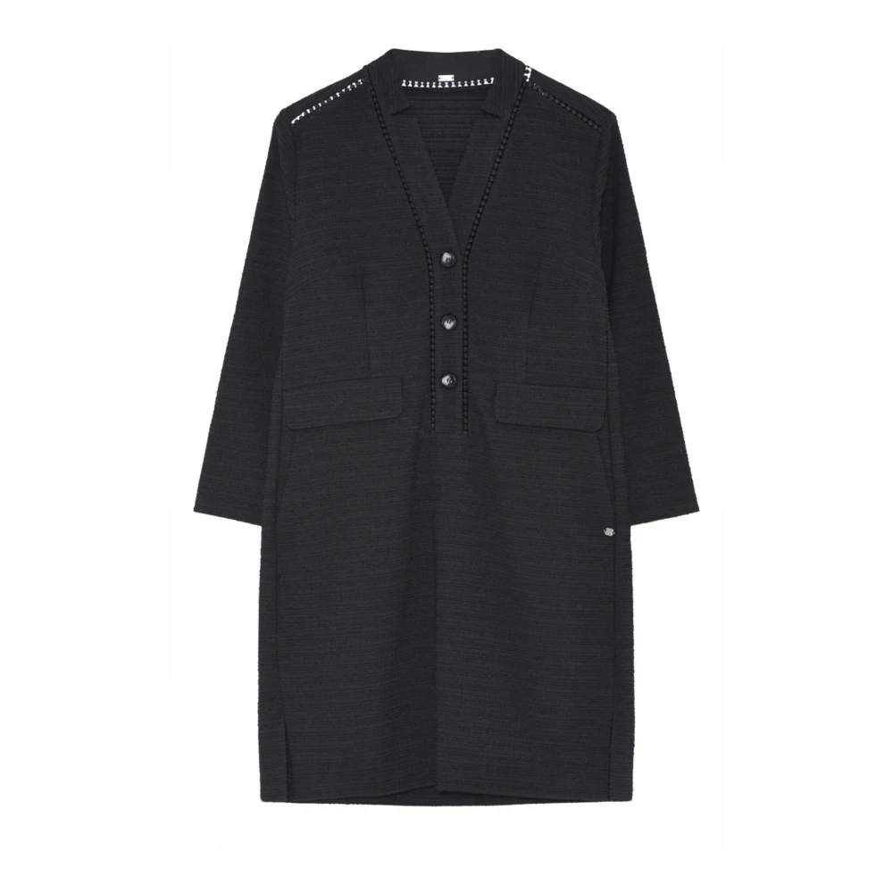 Gustav Zwarte Jurk met ¾ Mouwen Black Dames